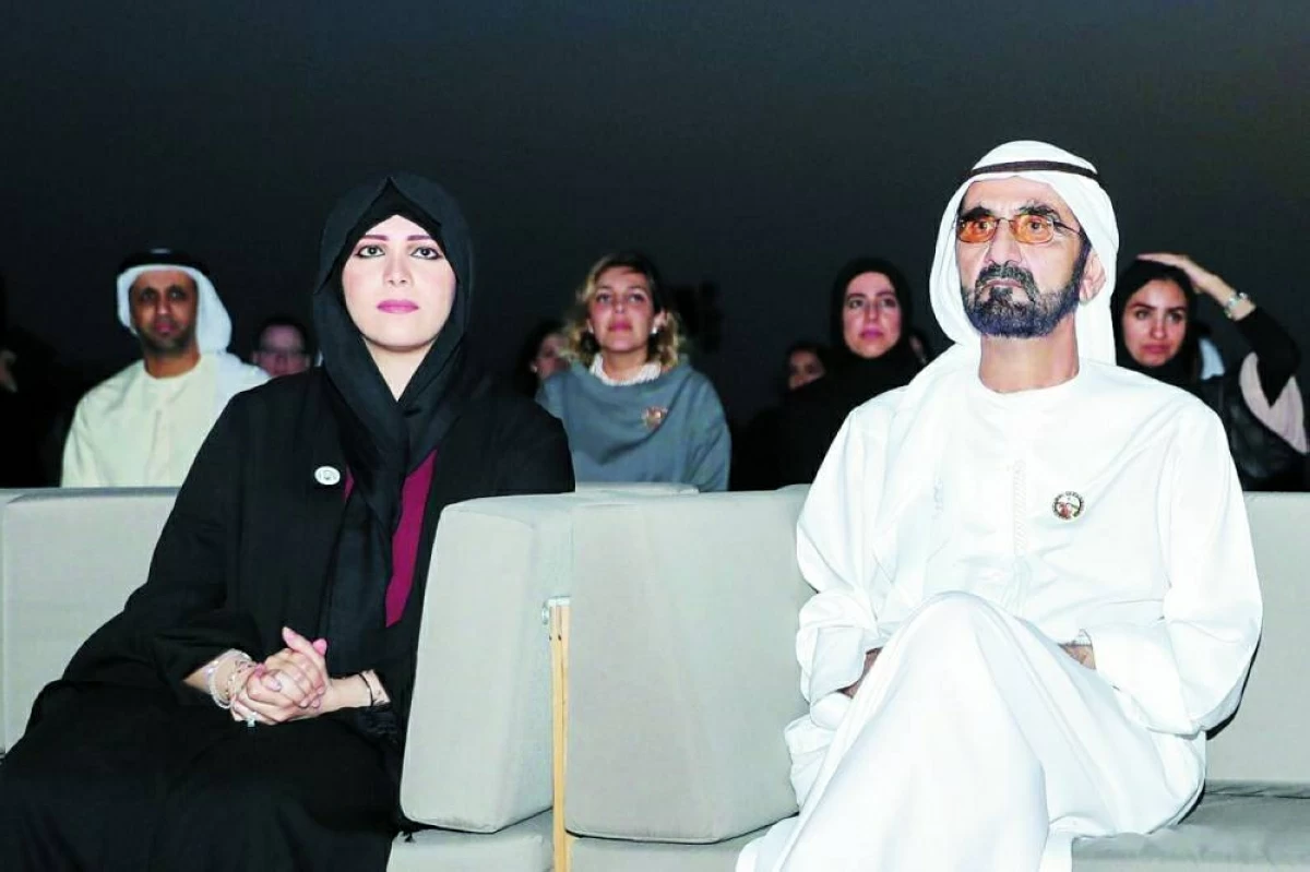  محمد بن راشد والشيخة لطيفة في مخيم دبي الإعلامي بمحمية المرموم 