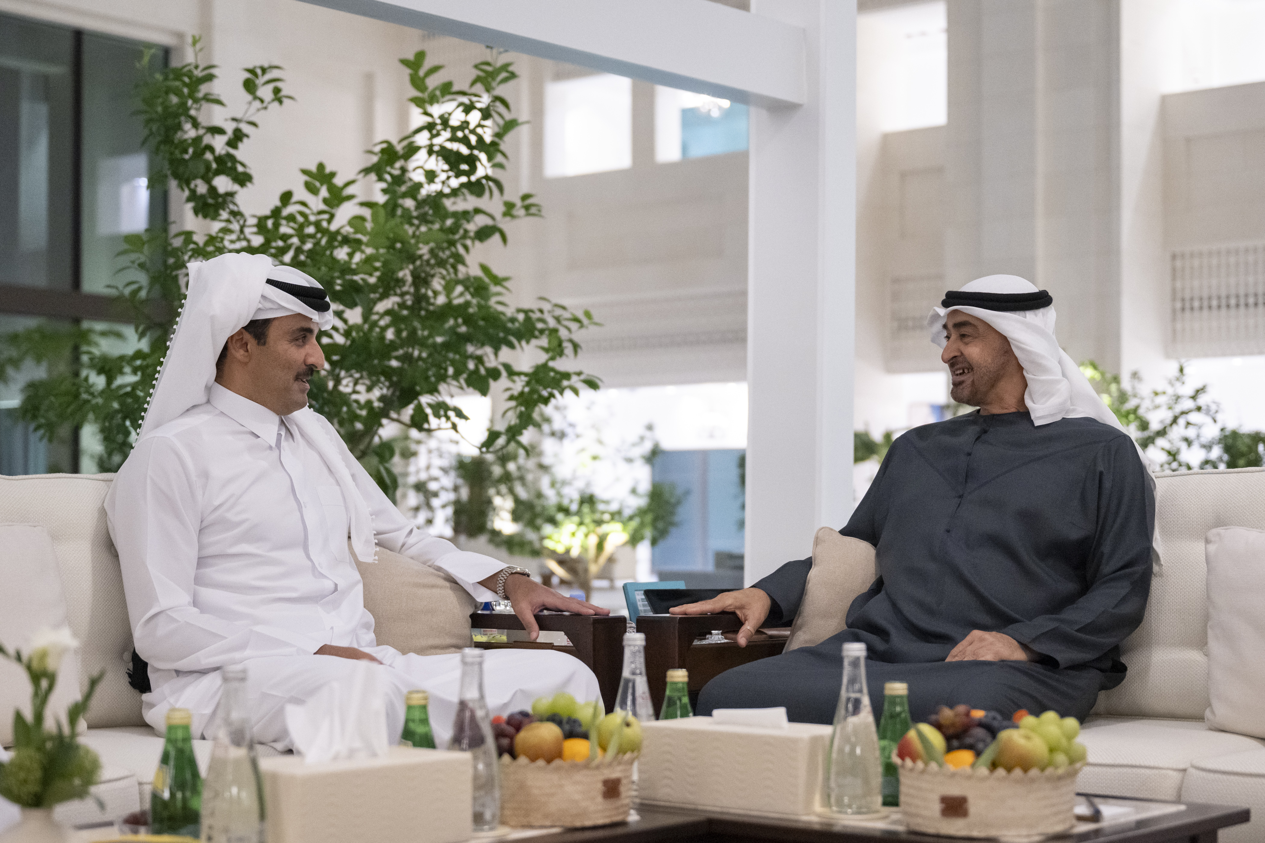 محمد بن زايد وأمير قطر يؤكدان ضرورة الوقف الفوري لإطلاق النار في غزة | صحيفة الخليج