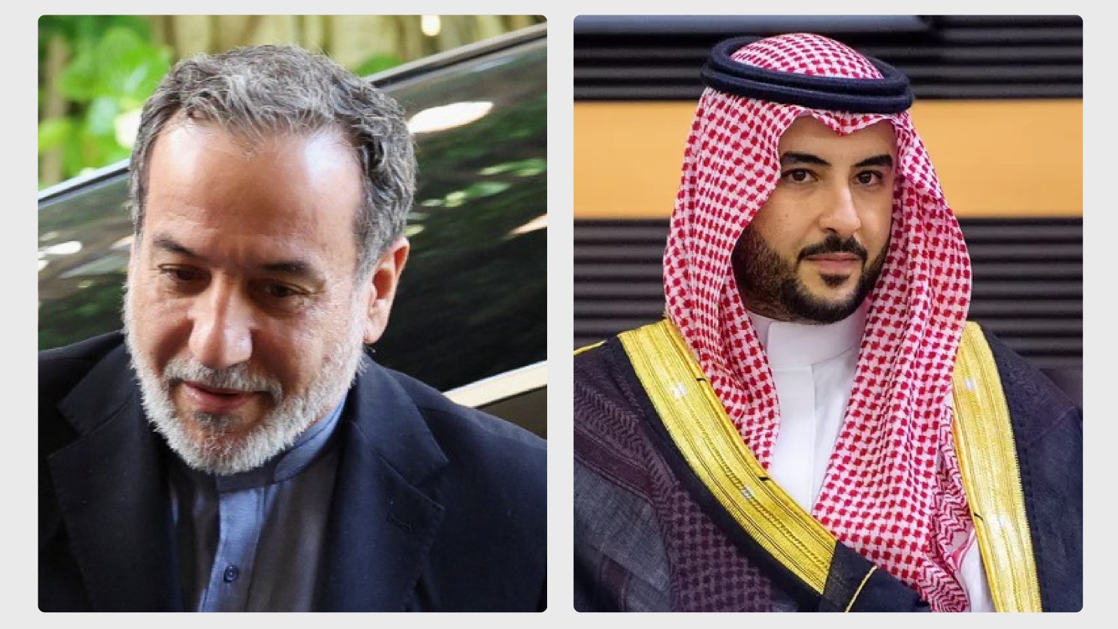 وزير الدفاع السعودي وعباس عراقجي وزير الدفاع السعودي وعباس عراقجي