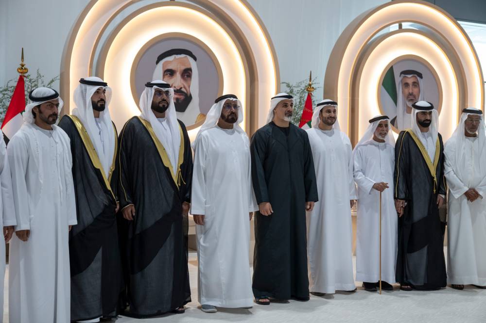 خالد بن محمد بن زايد يحضر حفل استقبال بمناسبة أفراح الكتبي في أبوظبي
( Khalifa Eissa/ Abu Dhabi Media Office )
---