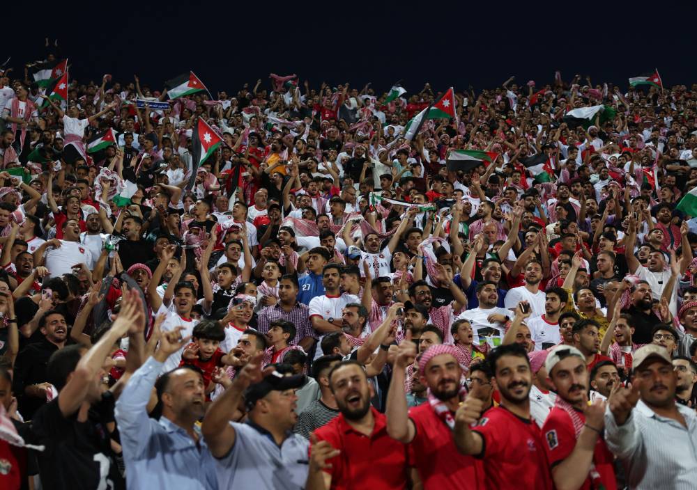 منتخب الأردن يحتفل منتخب الأردن يحتفل