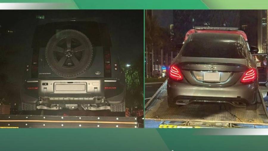ضبطت شرطة دبي 28 سيارة تراكمت عليها مخالفات تزيد قيمتها على 6000 درهم