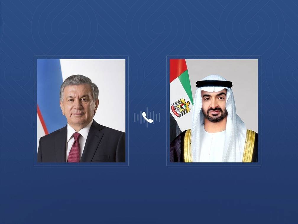 محمد بن زايد ورئيس أوزبكستان يبحثان هاتفيا تطورات الأوضاع في المنطقة