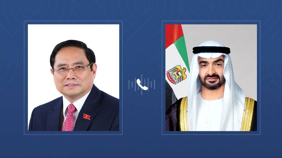محمد بن زايد ورئيس وزراء فيتنام يبحثان هاتفيا التطورات الخطيرة في المنطقة