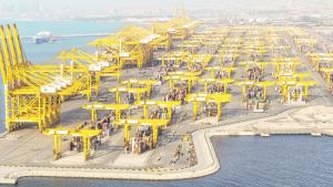 إحدى محطات ميناء جبل علي في دبي