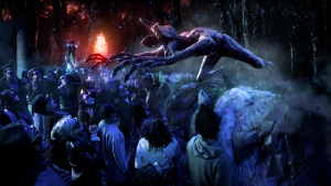 زوار يستمتعون بالتجربة التفاعلية