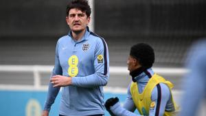 ماغواير في تمرينات المنتخب