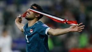 احتفالية العراقي زيد تحسين بعد التأهل