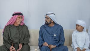 محمد بن راشد يعزي في وفاة حسين هادي الأحبابي