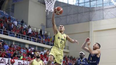 من مباراة الأهلي المصري والرياضي اللبناني