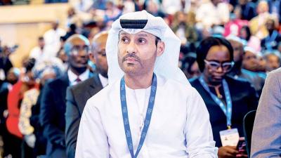 محمد الكويتي خلال مشاركته بالقمة