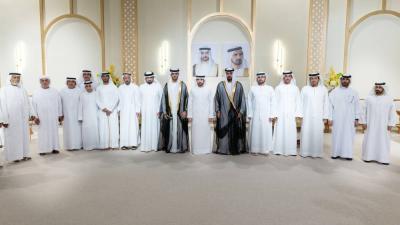 حمدان بن محمد يحضر أفراح الكتبي والمزروعي