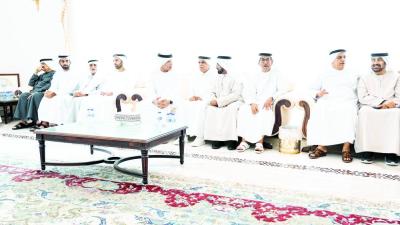 سعود بن صقر ومحمد بن سعود يعزيان الأسرة بحضور نهيان بن مبارك والشيوخ والوزراء