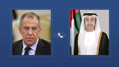 عبدالله بن زايد ولافروف  يبحثان التعاون والشراكة بين الإمارات وروسيا
