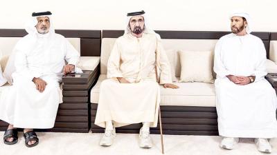 محمد بن راشد يعزي قاضي المروشد