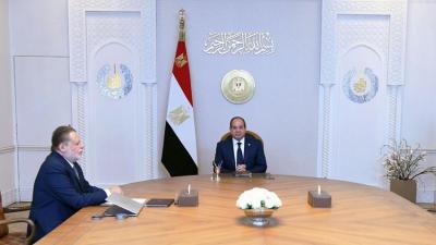 خلال اجتماع السيسي بمحافظ البنك المركزي المصري