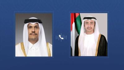 عبدالله بن زايد يعزي وزير خارجية قطر باستشهاد طاقم طائرة مروحية