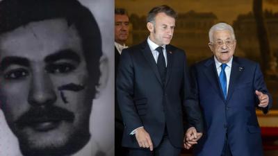 أحد لقاءات عباس وماكرون في صورة مركبة لهشام حرب