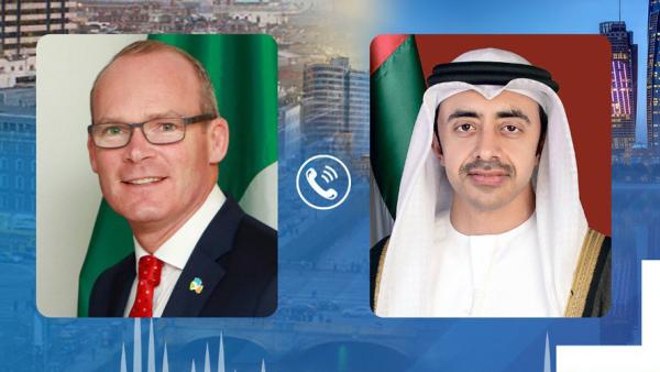 عبد الله بن زايد ووزير خارجية ايرلندا