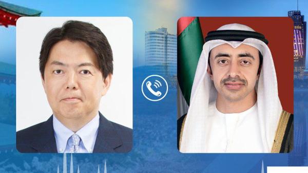 عبد الله بن زايد ووزير خارجية اليابان