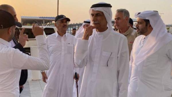 من زيارة الوفد الخليجي لملعب الميناء الدولي في البصرة من زيارة الوفد الخليجي لملعب الميناء الدولي في البصرة