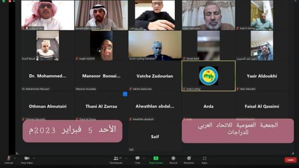 جانب من الاجتماع الذي عقد إلكترونياً