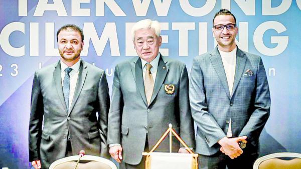 الزيودي وشاويش مع رئيس الاتحاد الدولي