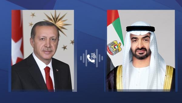 محمد بن زايد يهنئ أردوغان هاتفياً بمناسبة إعادة انتخابه رئيساً لتركيا
