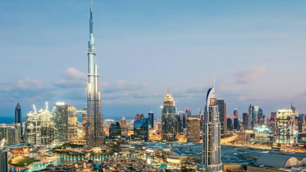 Amazing Dubai city center skyline, United Arab Emirates