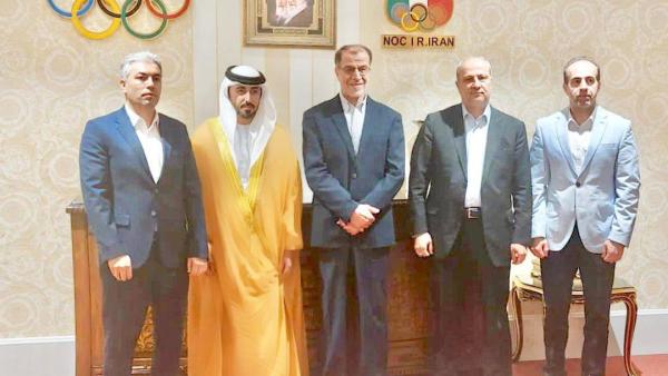 الشعفارمع مسؤولي الرياضة الإيرانية