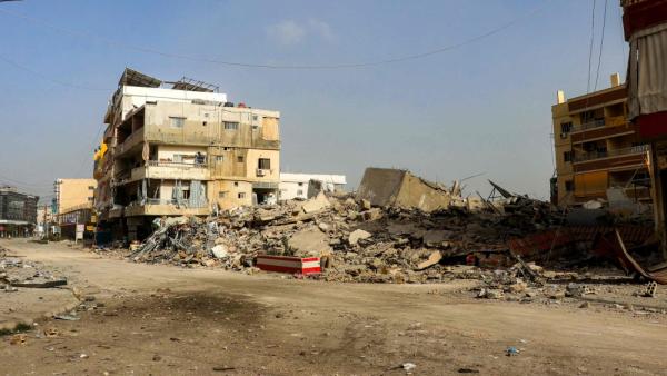 مبنى منهار عقب قصف إسرائيلي على العباسية، قرب صور (4 أبريل 2026 أ.ف.ب)