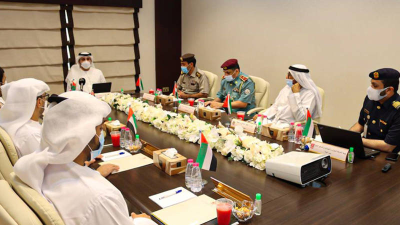 اجتماع اللجنة التنظيمية للمنافذ والنقاط الحدودية بإمارة الشارقة 