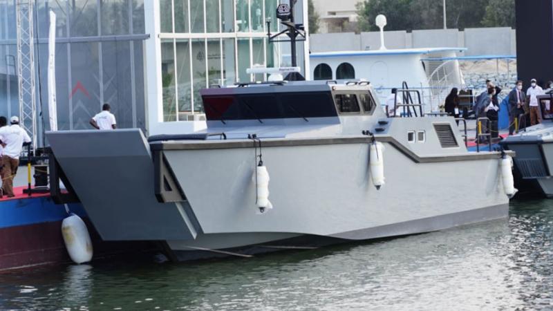 احد زوارق الدورية الساحلية تصوير عصام حمزة 