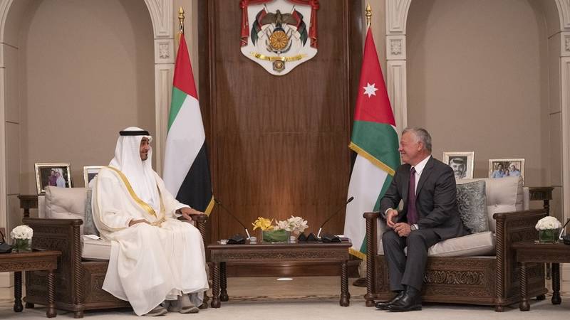 محمد بن زايد وملك الأردن
