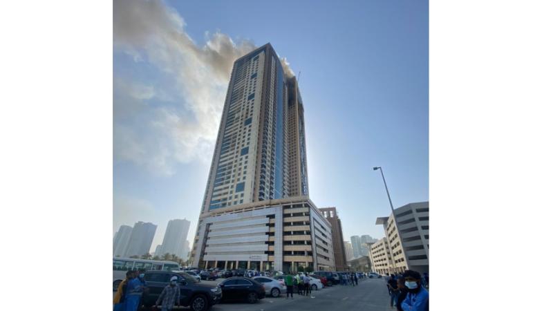 حريق في الشارقة