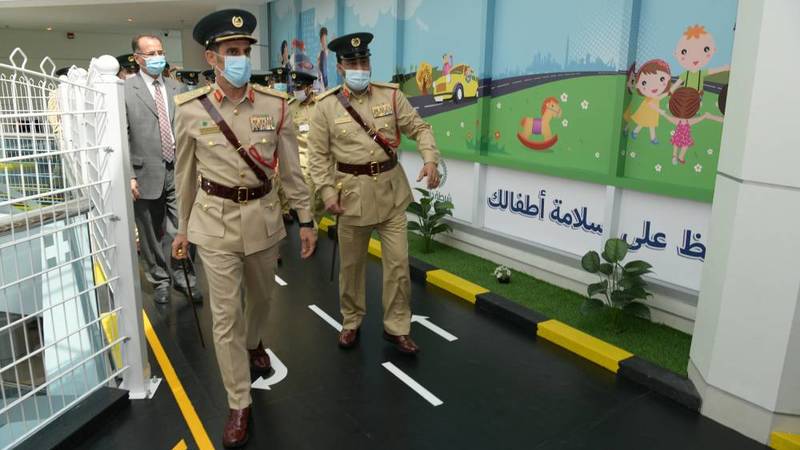 افتتاح القرية المرورية في مركز شرطة المرقبات ضمن أمن المدارس صحيفة الخليج