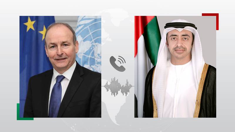 عبدالله بن زايد ووزير خارجية إيرلندا 