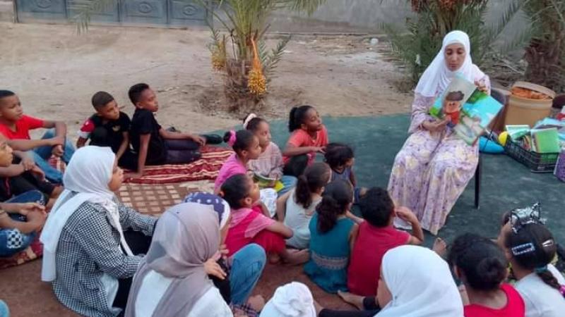 جانب من مبادرة زهور الدغيمات