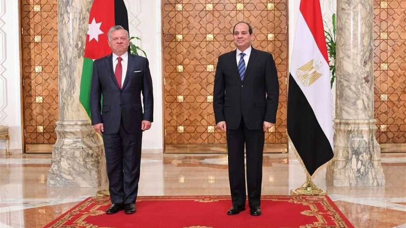 ملك الأردن عبدالله الثاني والرئيس المصري عبدالفتاح السيسي (أرشيفية)