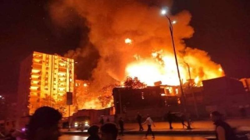حريق ضخم باستوديو الأهرام في مصر يلتهم موقع تصوير مسلسل «المعلم»