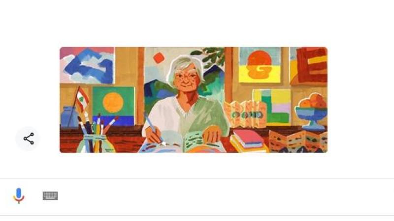 «جوجل» يحتفل بإيتيل عدنان