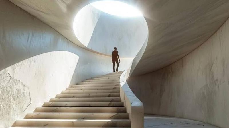 صورة تعبيرية لصعود الدرج