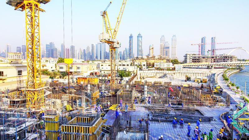 أحد مشاريع البناء في دبي