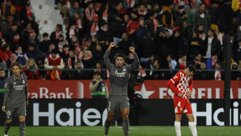 بيلينغهام يحتفل بافتتاح التسجيل في شباك جيرونا