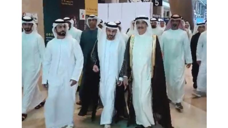 المعلا وسعود بن صقر والشيوخ والمسؤولون يحضرون أفراح القطامي والسويدي
