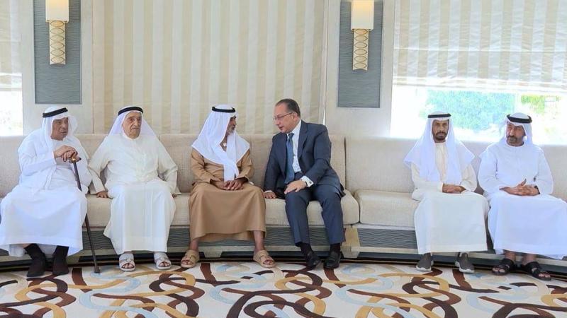 نهيان بن مبارك يستقبل السفير المصري بمناسبة انتهاء فترة عمله