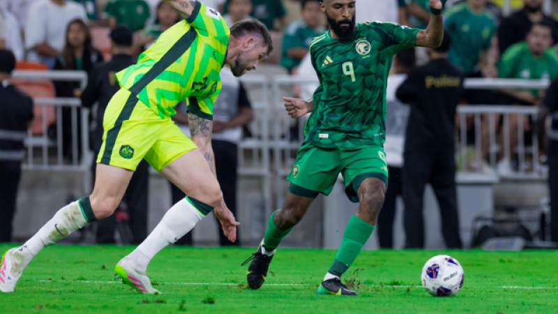 من مباراة السعودية وأستراليا