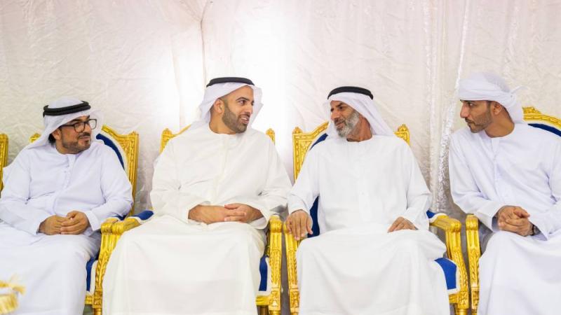 ولي عهد رأس الخيمة يعزي في وفاة أحمد الكيبالي