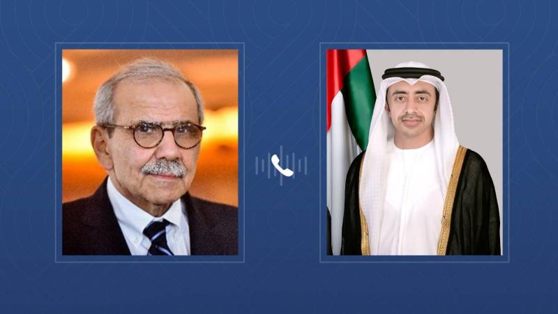 عبدالله بن زايد و نواف سلام يبحثان هاتفياً تداعيات الاستهداف العسكري الإسرائيلي لإيران