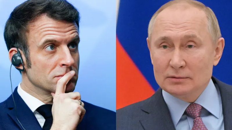 لأول مرة منذ 2022.. اتصال هاتفي بين بوتين وماكرون